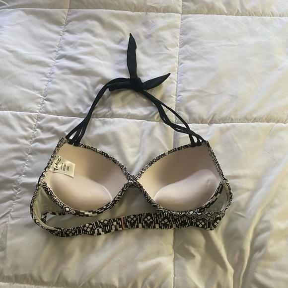 Tahiti bikini top size large black& white - Picture 2 of 5